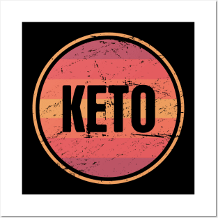 Retro Vintage Keto Graphic Posters and Art